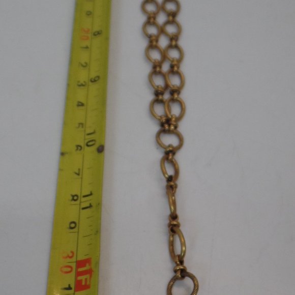 Patricia Nash Goldtone Map Print of France Oval Link Y Necklace Charm Adj 19" L - Picture 7 of 9